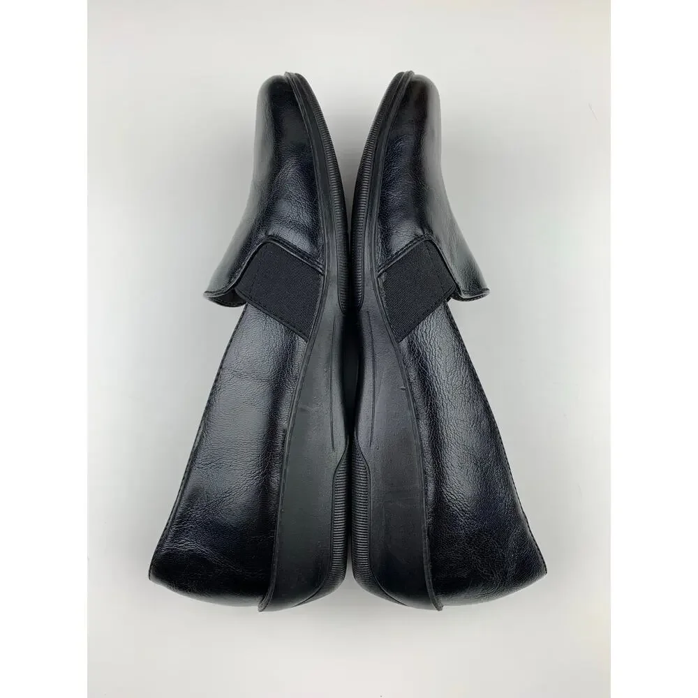Lifestride Velocity Isabelle Wedge Loafers Black Comfort Shoes Women's 7.5